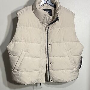 Men's Cream Puffer Vest